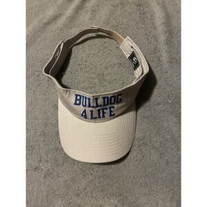 GC Visor Unisex One Size Bulldog 4 Life Embroidered Adjustable Gray Sun Visor